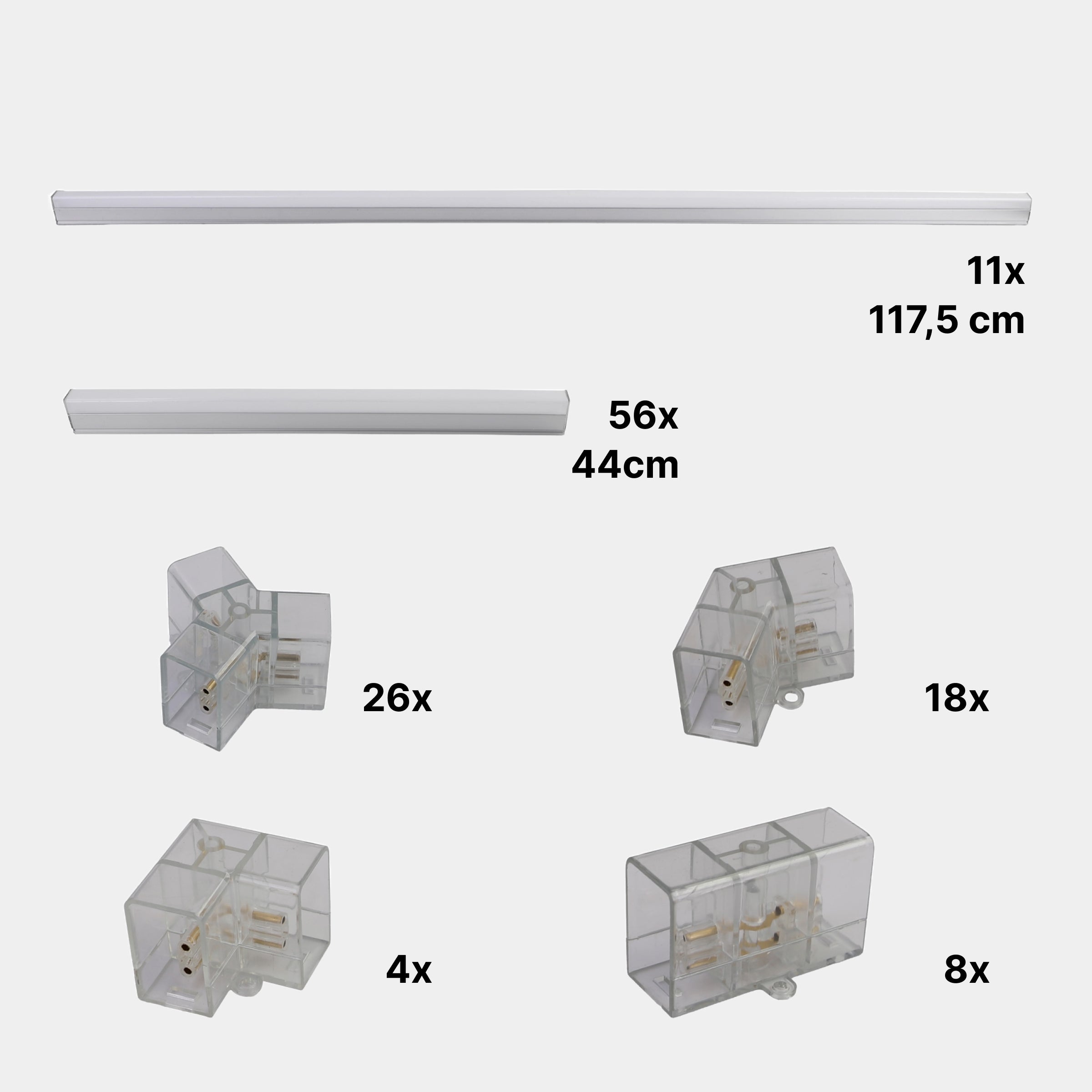 LED Hexagon Beleuchtung für Garage Werkstatt Showroom 14 Felder 2,44 x 4,85 m